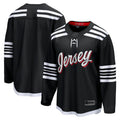 Custom Black NJD Hockey Shirt Top