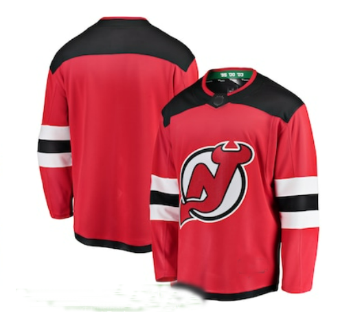 Custom Red NJD Hockey Shirt Top