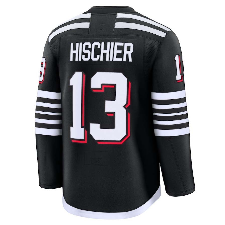 Custom #13 Black NJD Hockey Shirt Top