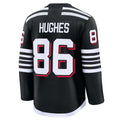 Custom #86 Black NJD Hockey Shirt Top