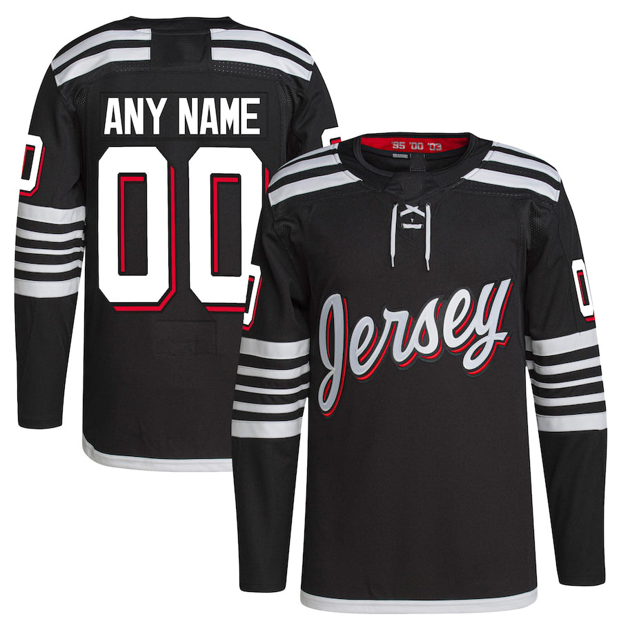 Custom #22 Black 2021 NJD Hockey Shirt Top