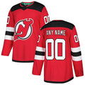 Custom Red NJD Hockey Shirt Top
