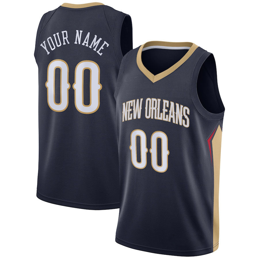 Custom Navy NOP Basketball Shirt Top