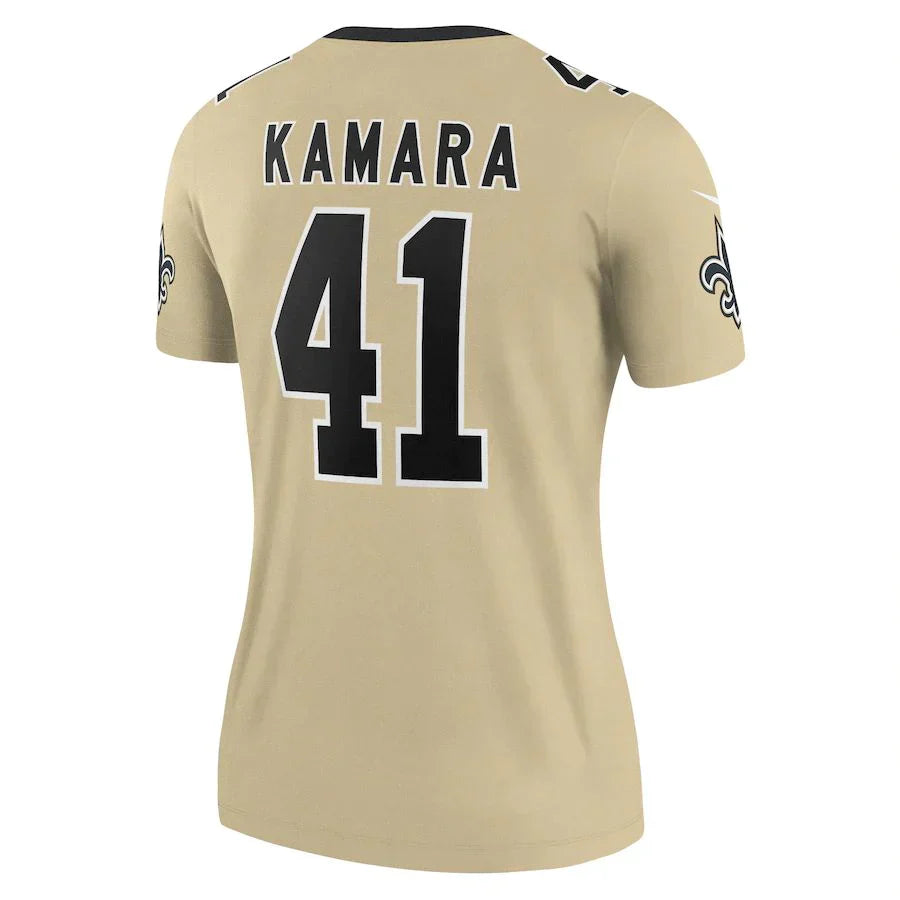 Custom #41 Gold NO Football Shirt Top