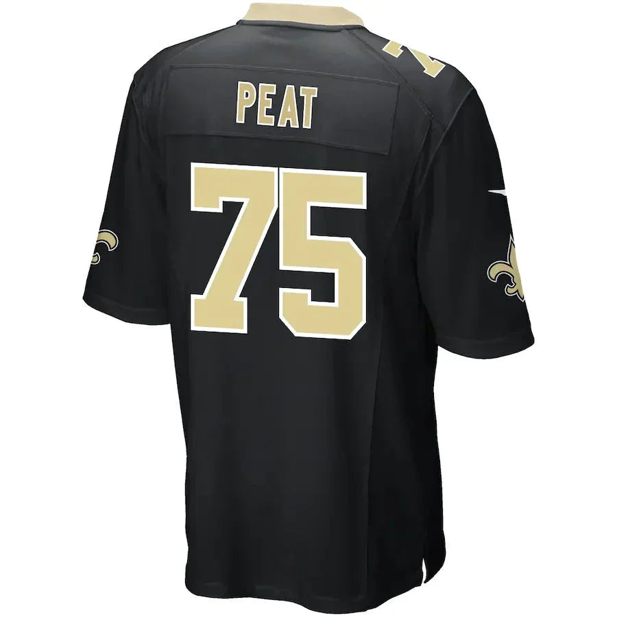 Custom #75 Black NO Football Shirt Top