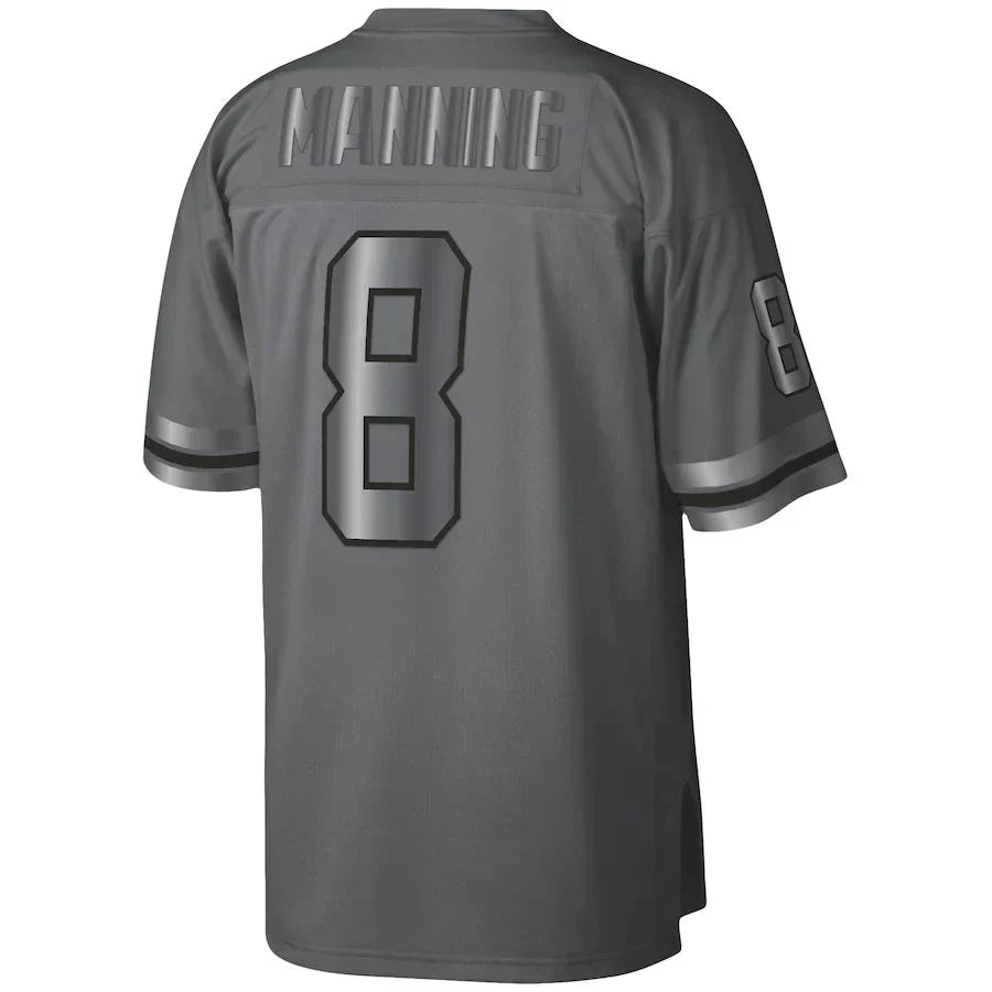 Custom #8 Charcoal 1979 NO Football Shirt Top