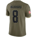 Custom #8 Olive 2022 NO Football Shirt Top