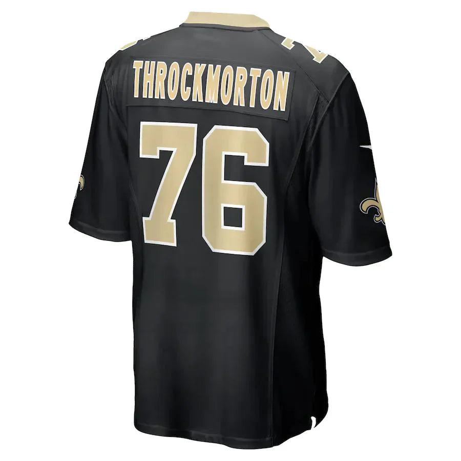 Custom #76 Black NO Football Shirt Top
