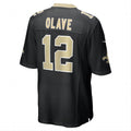 Custom #12 Black 2022 NO Football Shirt Top