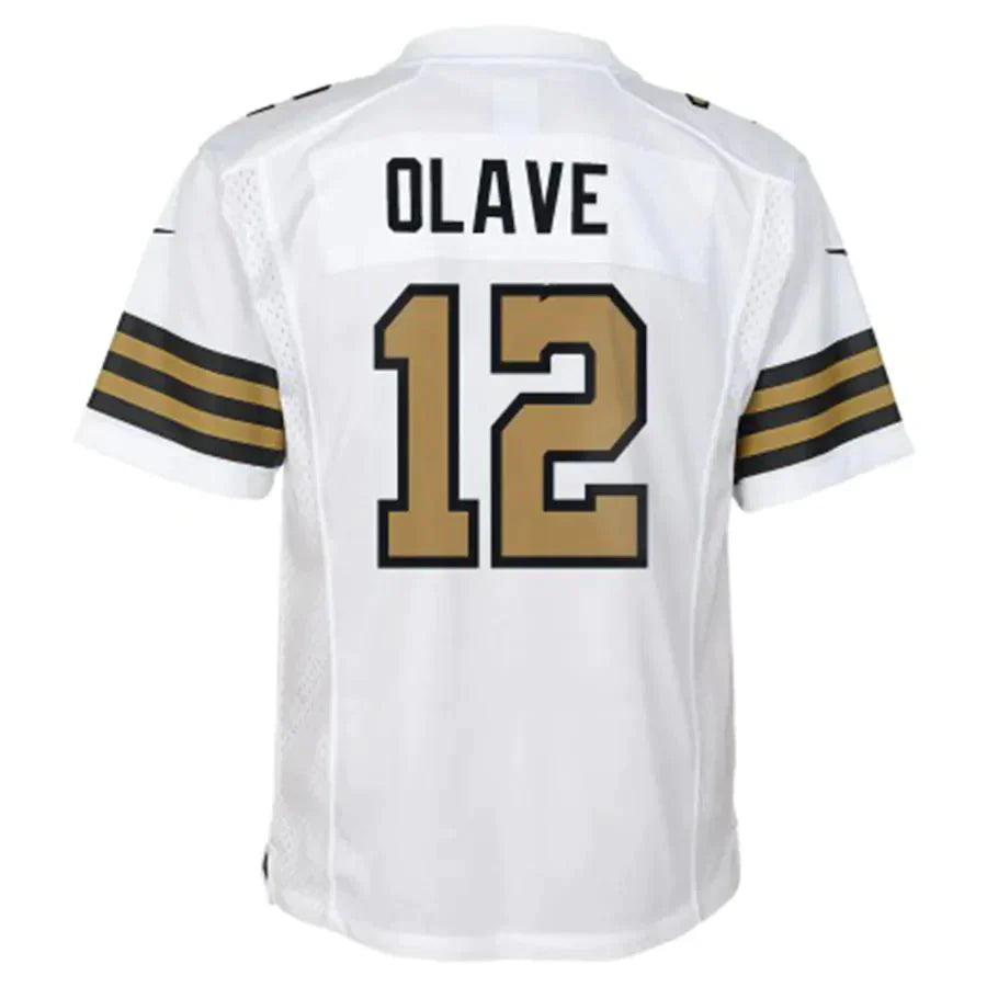 Custom #12 White NO Football Shirt Top