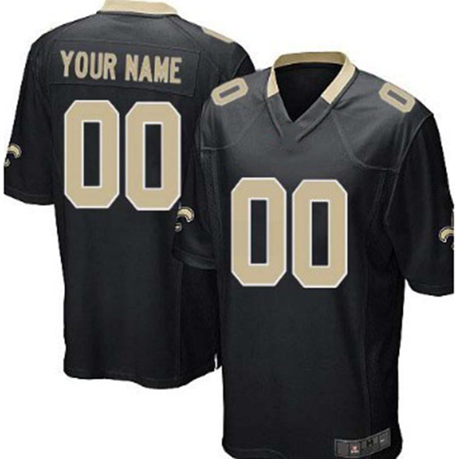 Custom Black NO Football Shirt Top