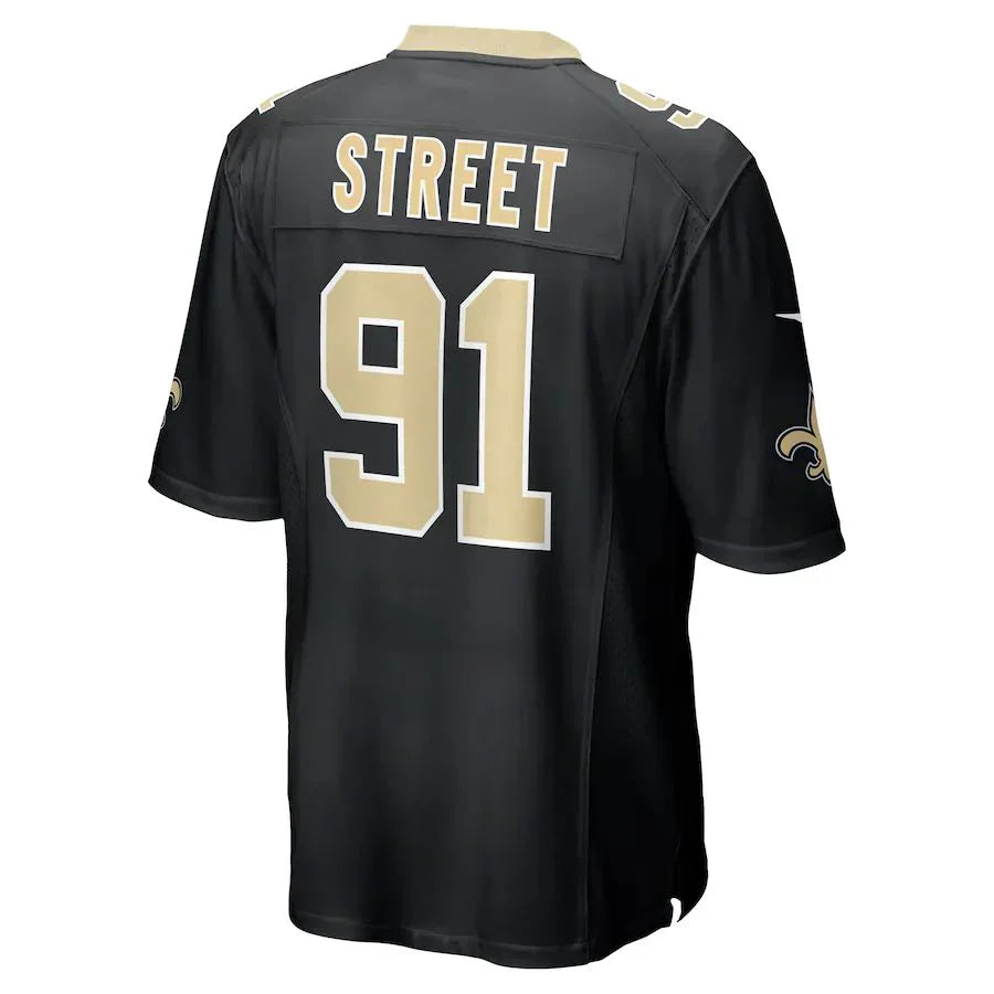 Custom #91 Black NO Football Shirt Top