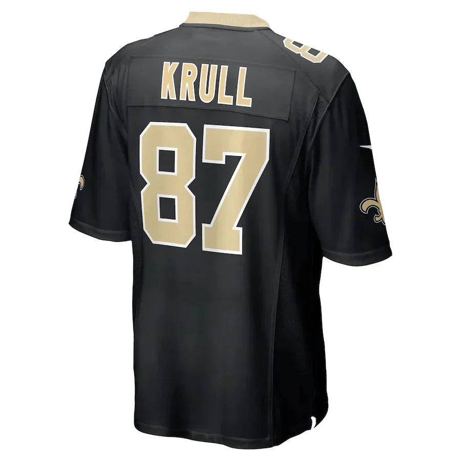 Custom #87 Black NO Football Shirt Top