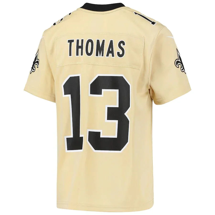 Custom #13 Gold NO Football Shirt Top