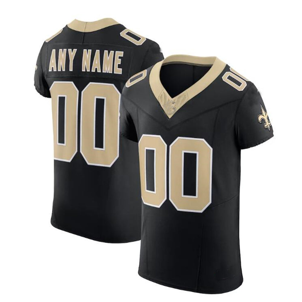 Custom Black NO Football Shirt Top