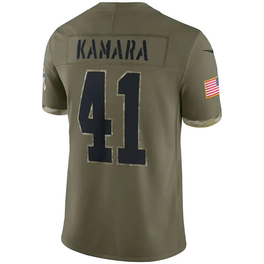 Custom #41 Olive 2022 NO Football Shirt Top