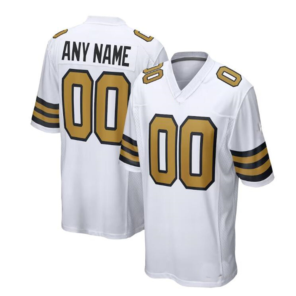 Custom White NO Football Shirt Top
