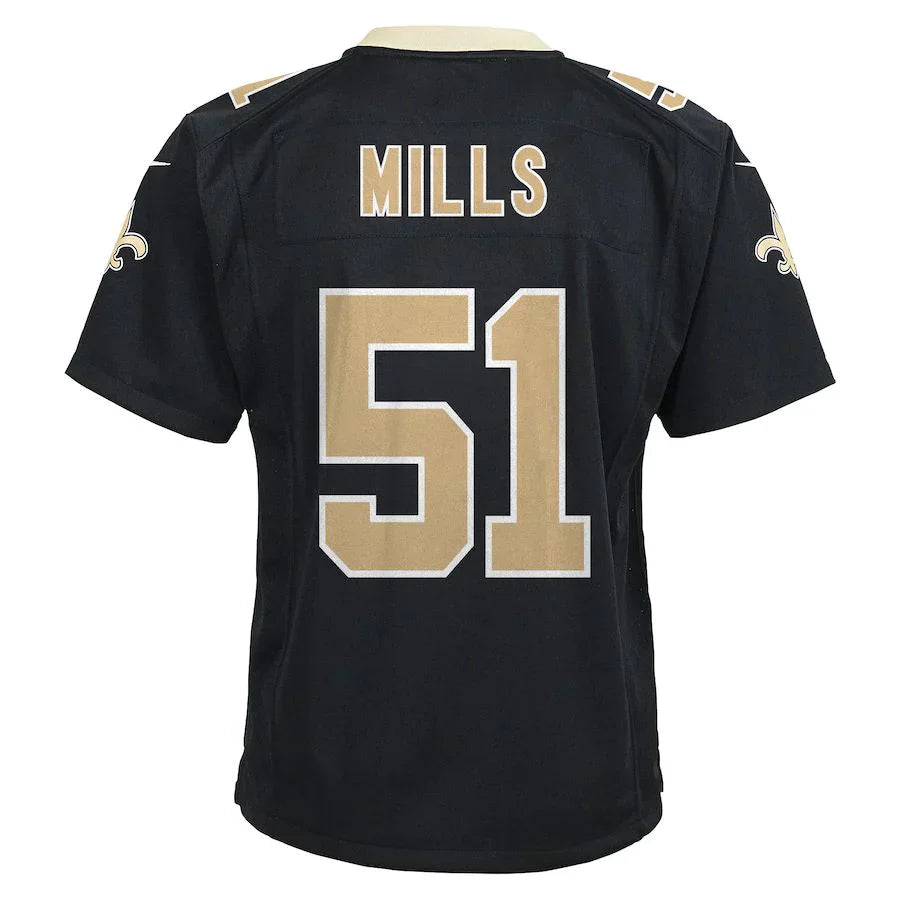 Custom #51 Black NO Football Shirt Top