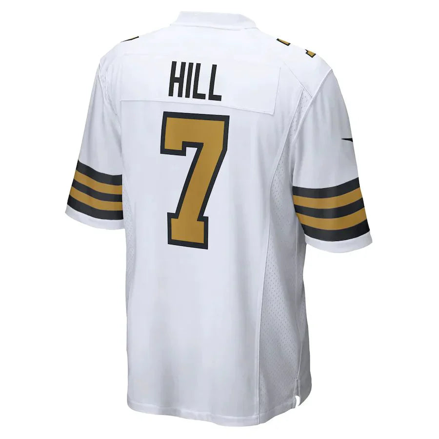 Custom #7 White NO Football Shirt Top