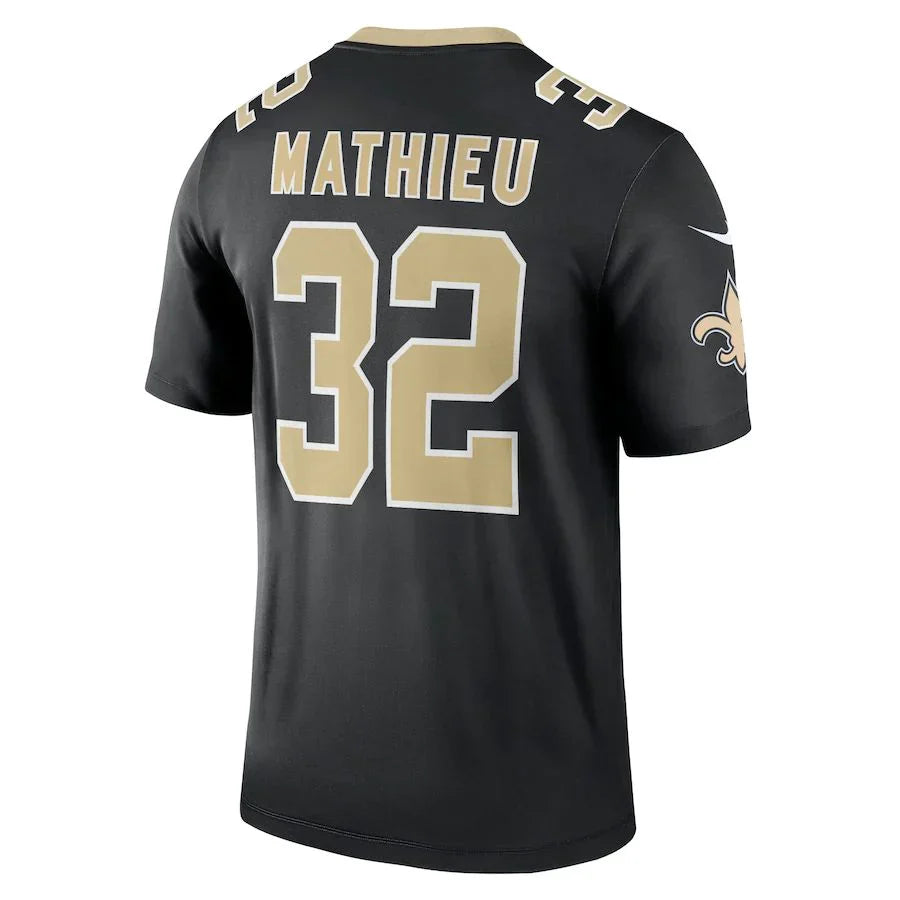 Custom #32 Black NO Football Shirt Top