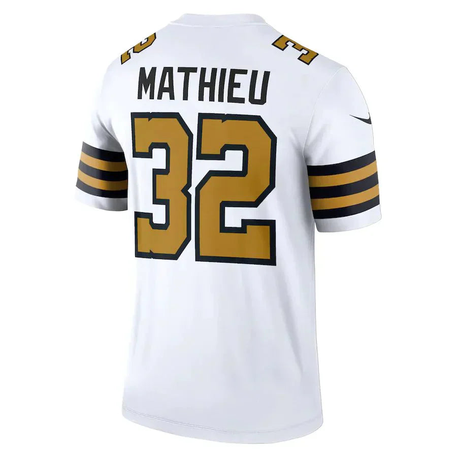 Custom #32 White NO Football Shirt Top