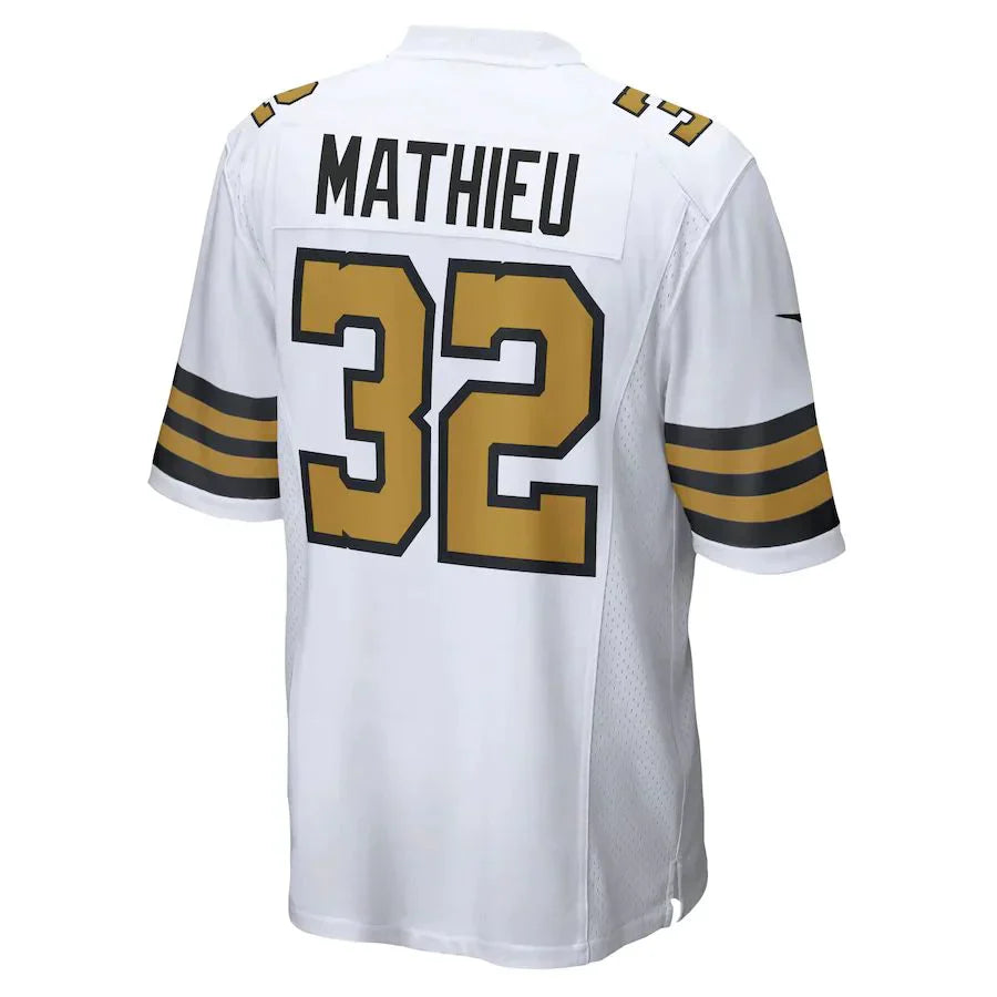 Custom #32 White NO Football Shirt Top