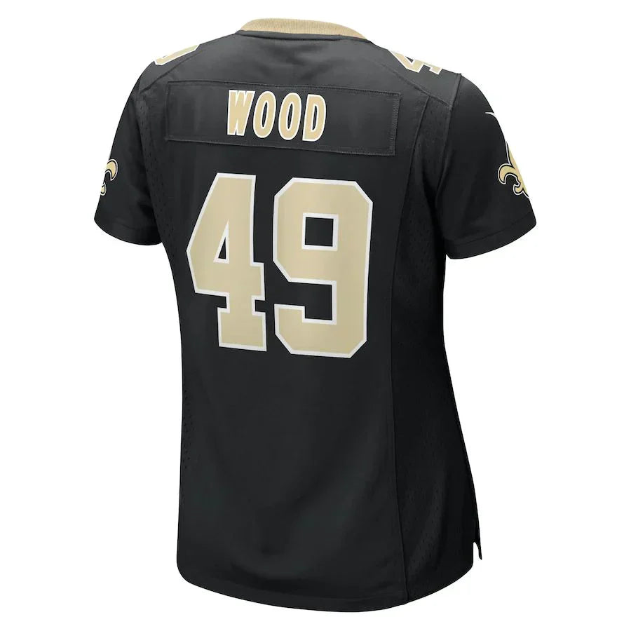 Custom #49 Black NO Football Shirt Top
