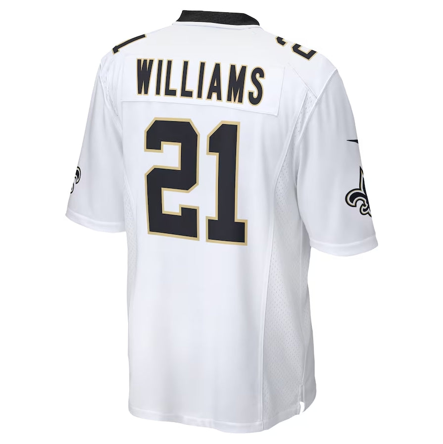 Custom #21 White NO Football Shirt Top