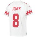 Custom #8 White Football Shirt Top