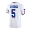 Custom #5 White Football Shirt Top