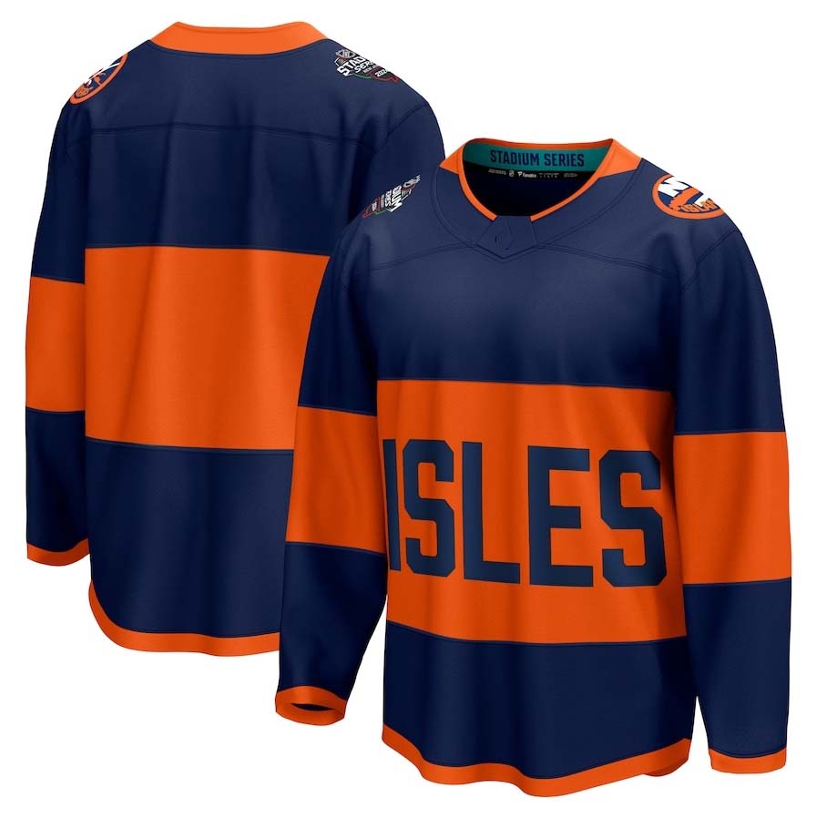 Custom Navy 2024 NYI Hockey Shirt Top
