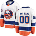 Custom White NYI Hockey Shirt Top