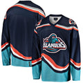 Custom Navy NYI Hockey Shirt Top