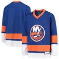 Custom Blue NYI Hockey Shirt Top