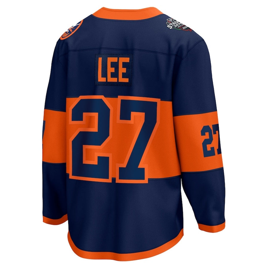 Custom #27 Navy 2024 NYI Hockey Shirt Top