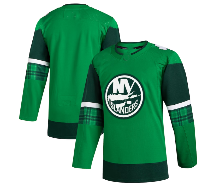 Custom Green 2023 NYI Hockey Shirt Top
