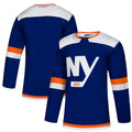 Custom Blue NYI Hockey Shirt Top