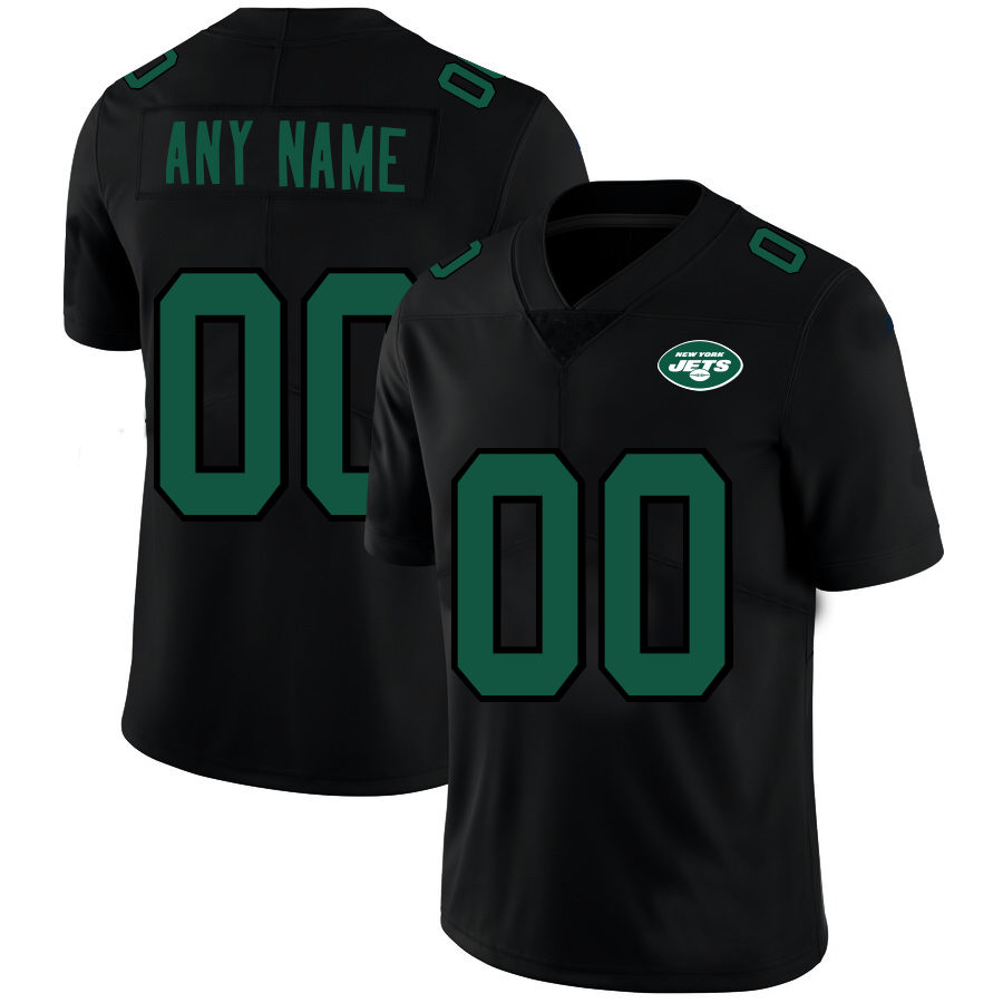 Custom Black NYJ Football Shirt Top