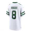 Custom #8 White NYJ Football Shirt Top