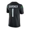 Custom #1 Black NYJ Football Shirt Top
