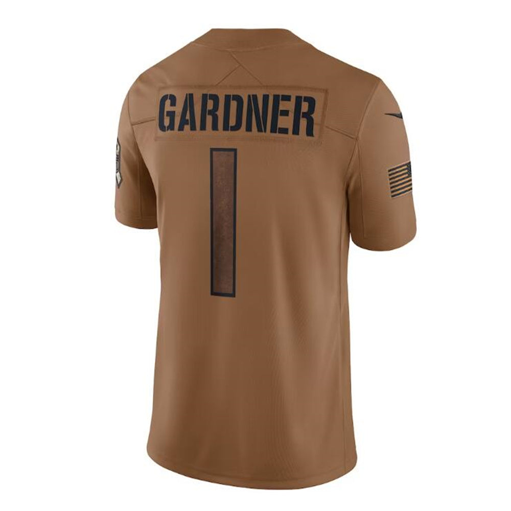 Custom #1 Brown 2023 NYJ Football Shirt Top