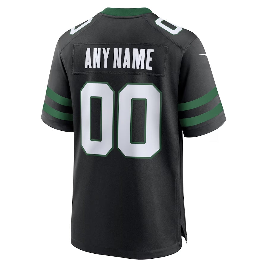 Custom Black NYJ Football Shirt Top