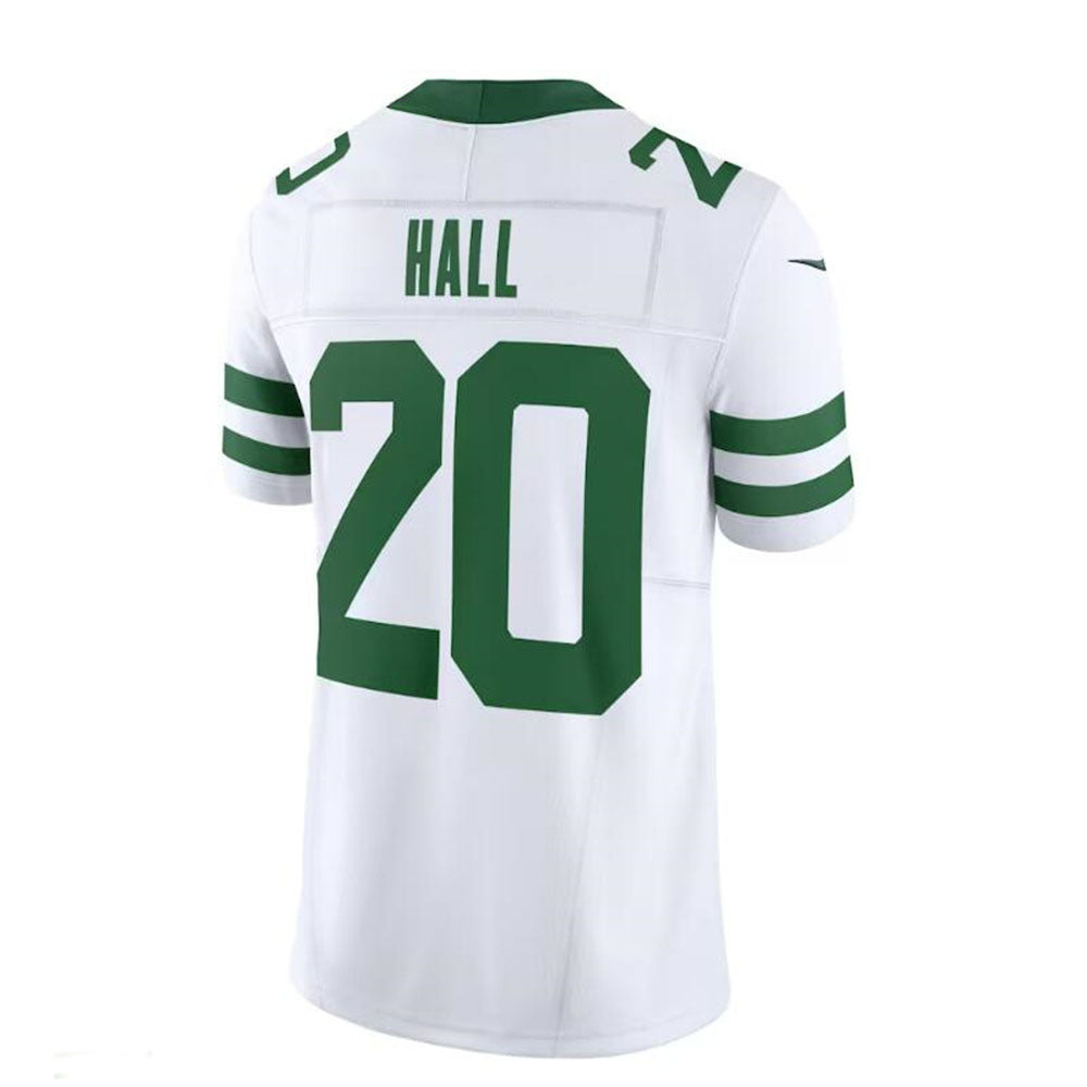 Custom #20 White NYJ Football Shirt Top