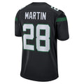 Custom #28 Black NYJ Football Shirt Top