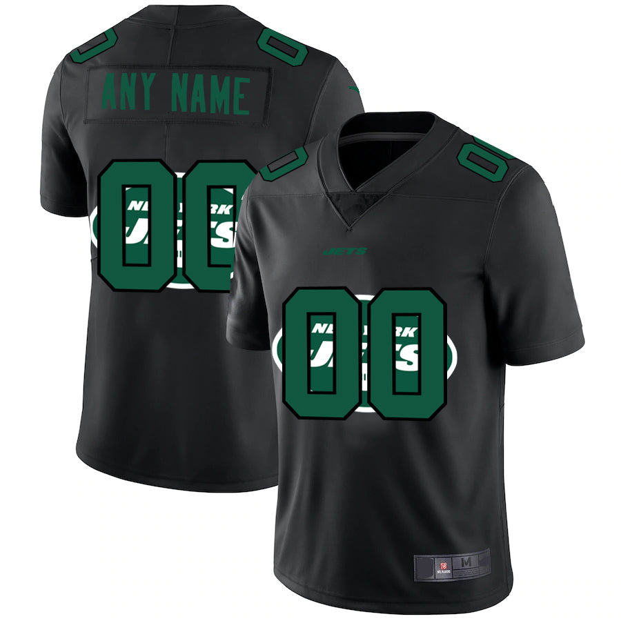 Custom Black NYJ Football Shirt Top