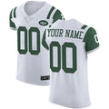 Custom White NYJ Football Shirt Top