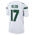 Custom #17 White NYJ Football Shirt Top