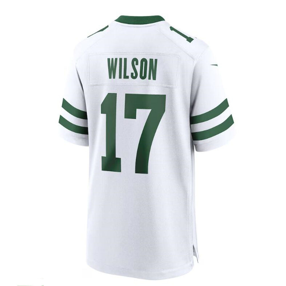 Custom #17 White NYJ Football Shirt Top