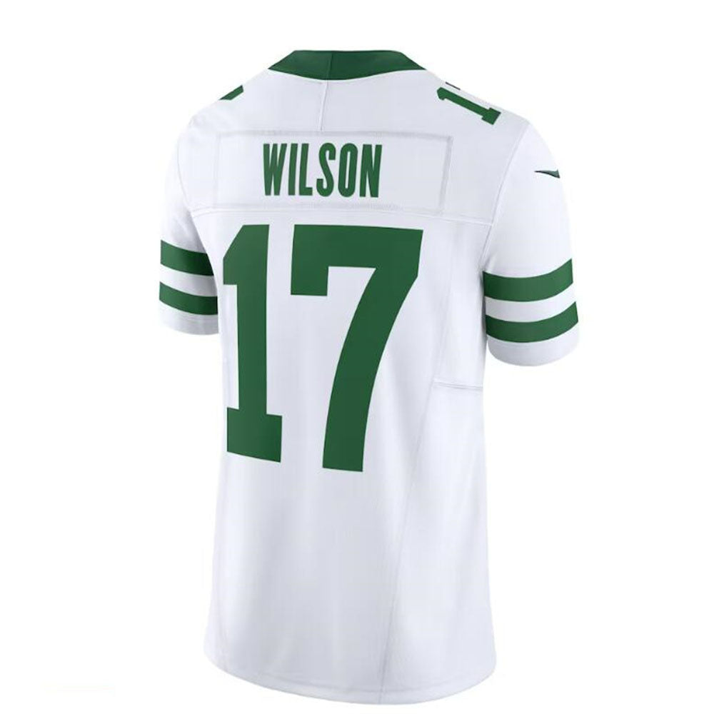 Custom #17 White NYJ Football Shirt Top