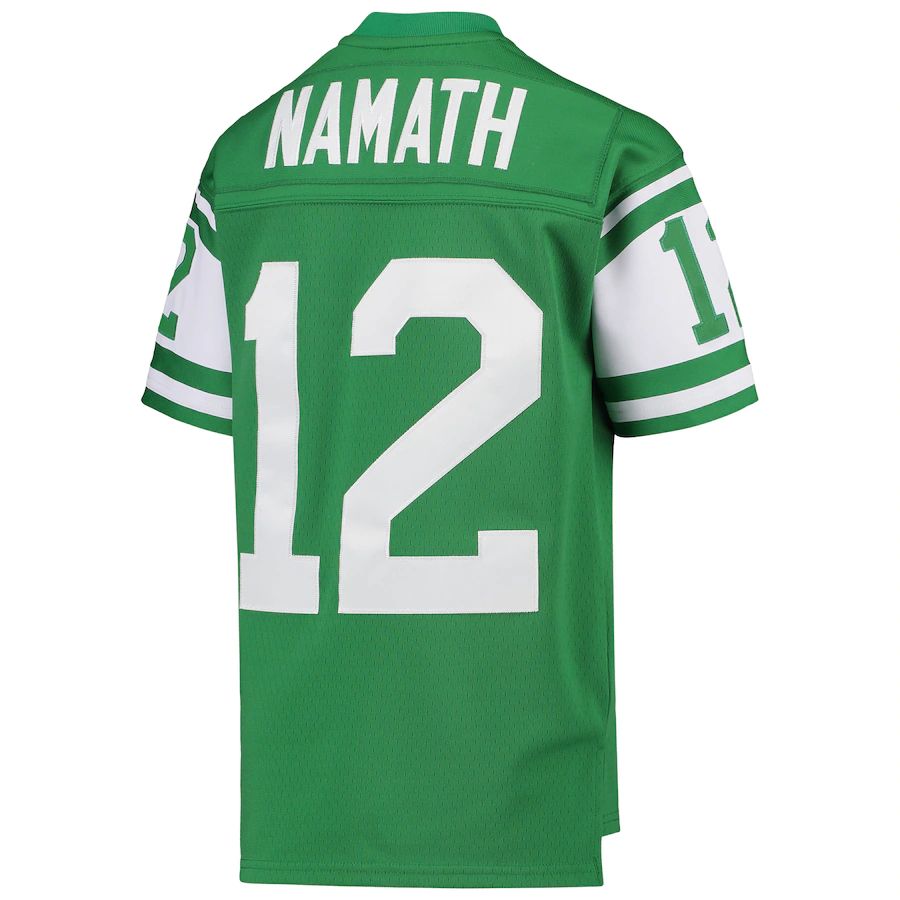 Custom #12 Green 1968 NYJ Football Shirt Top